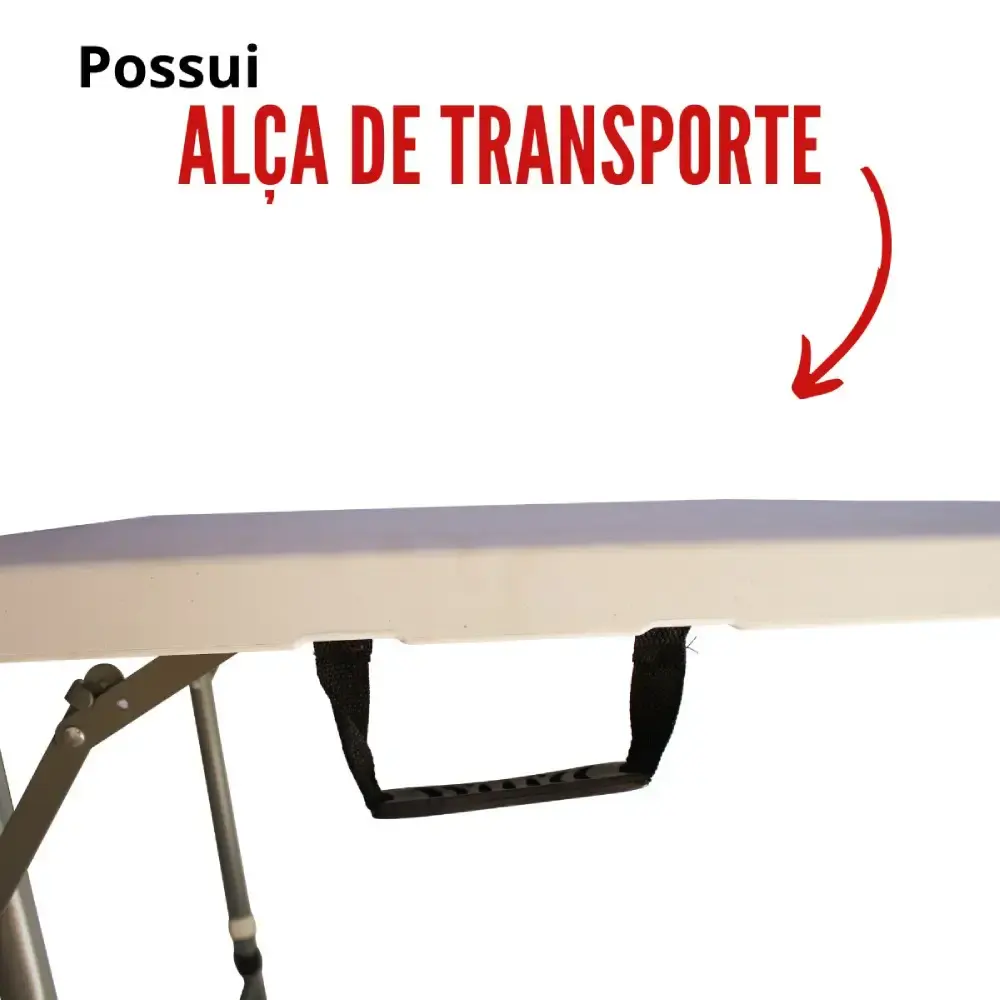 Mesa camping dobrável vira maleta 61 x 127CM iwmcd ImportWay — fotografia 6