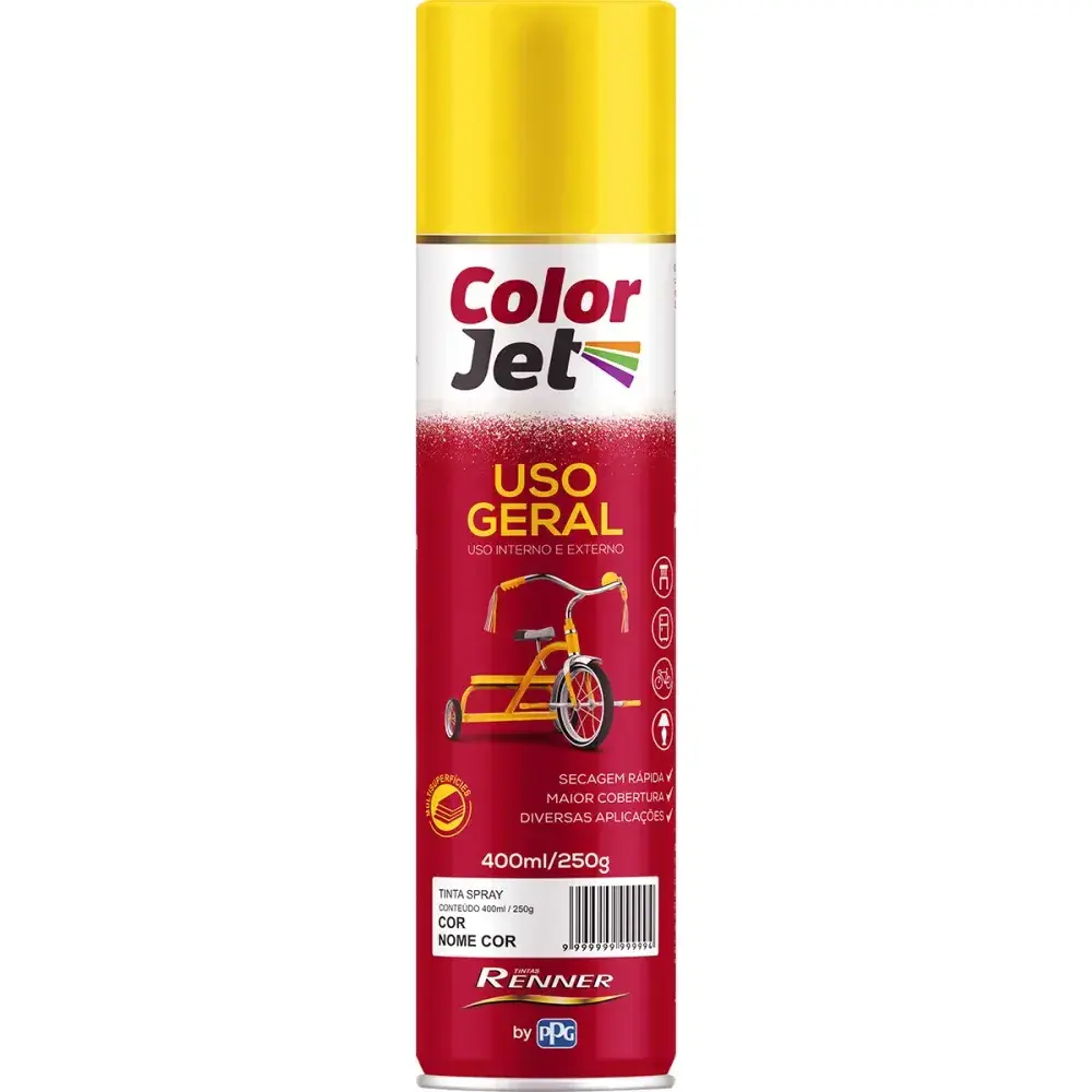 Tinta spray uso geral branco fosco color jet Renner — fotografia 2