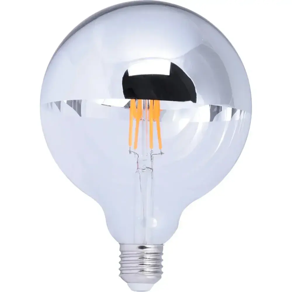 Lâmpada led filamento espelhado globo G125 bivolt Liege — fotografia 6
