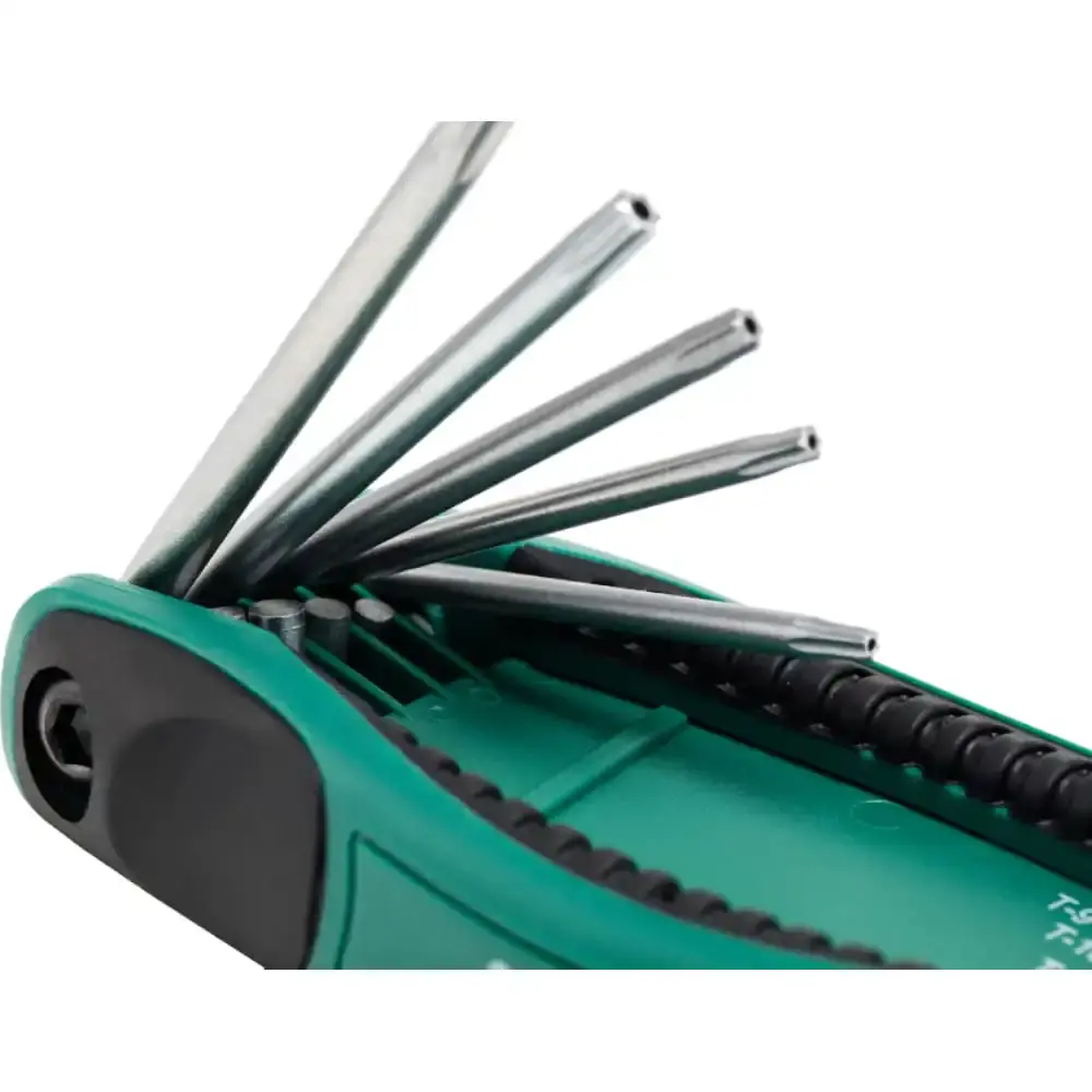 Jogo de chaves torx T9 ao T40 tipo canivete kit com 8 peças ST09123SJ Sata — fotografia 8