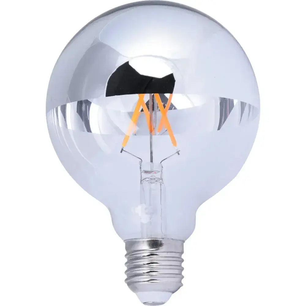 Lâmpada led filamento espelhado globo G95 bivolt Liege — fotografia 6