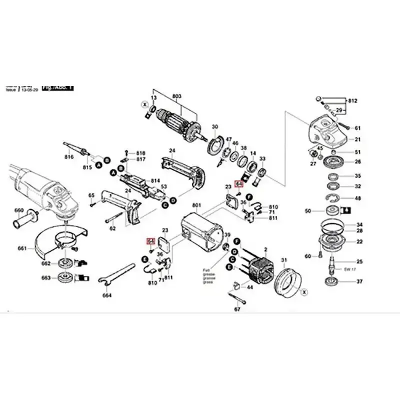 Induzido para esmerilhadeira GWS 21-230 / GWS 20-180 em 220V F000605225 Bosch 220 V — fotografia 5