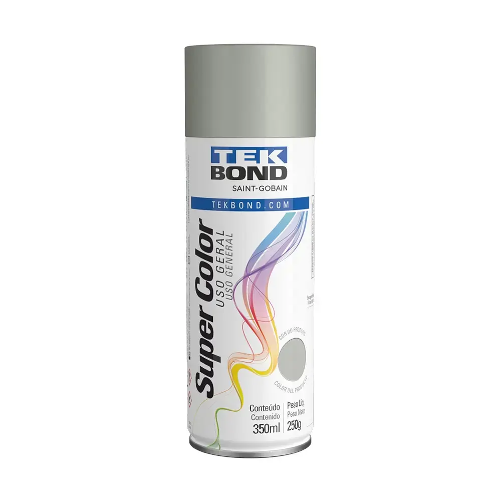 Tinta spray super color alumínio uso geral 350ML 23031006900 Tekbond