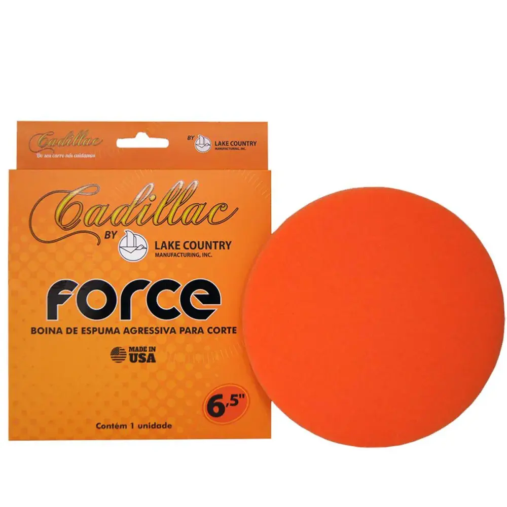 Boina para polimento force 6,5 laranja Cadillac