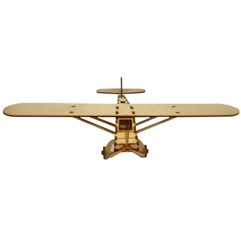 Quebra-cabeça 3D miniatura colecionável avião monomotor em MDF Arte — fotografia 2