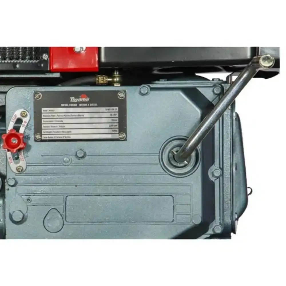 Motor diesel 16,5 HP partida manual refrigerado a água TDWE18R-XP Toyama — fotografia 7