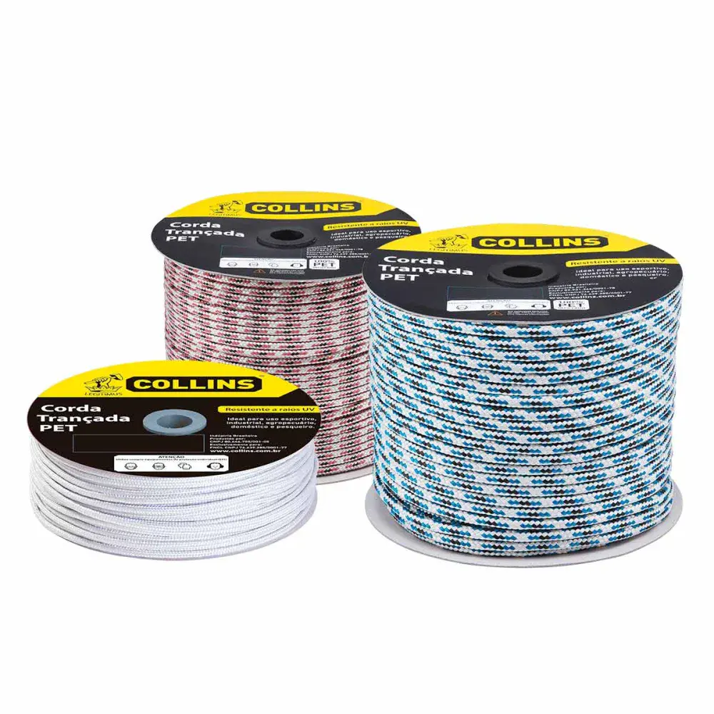 Corda pet trançada 147M/ 10MM preta Collins — fotografia de referência