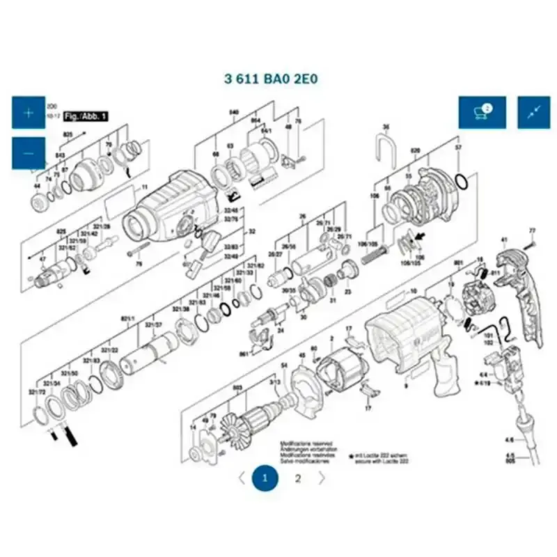 Estator para martelete GBH 2-24 d Bosch 220 V — fotografia 3