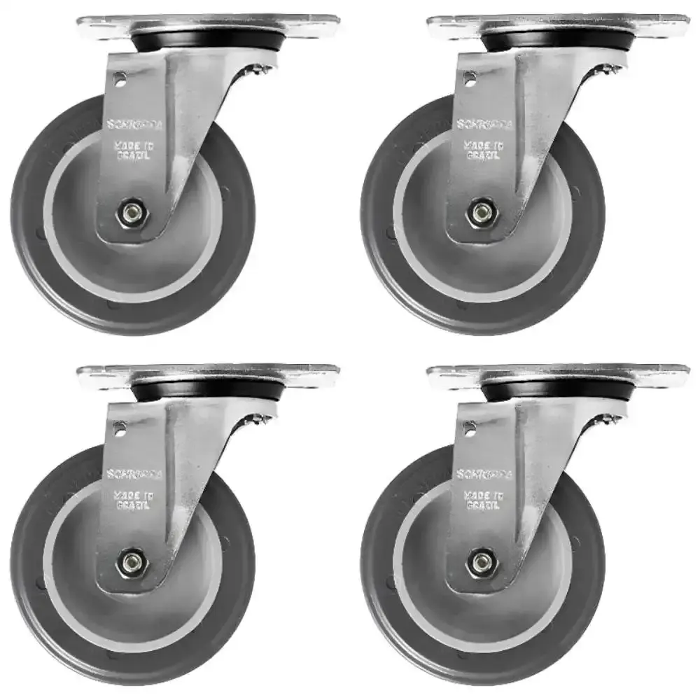 Rodizio Giratório 4 Peças 6 POL PVC para até 85kg - GL612-BP SCHIOPPA