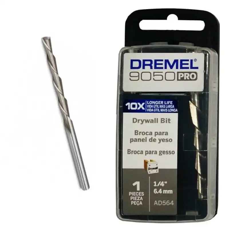 Broca de Corte para Drywall 6.4 MM (1/4") Dremel AD564 p/ Dremel 9050 DREMEL — fotografia de referência