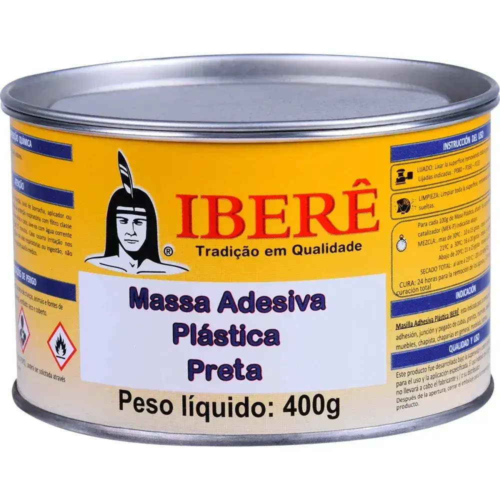 Massa plástica preta 400G iberê — fotografia 7