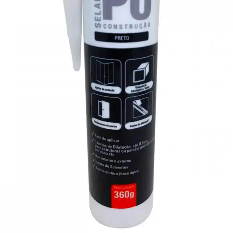 Adesivo selante PU construção 360 GR preto 603269 Fischer — fotografia 3