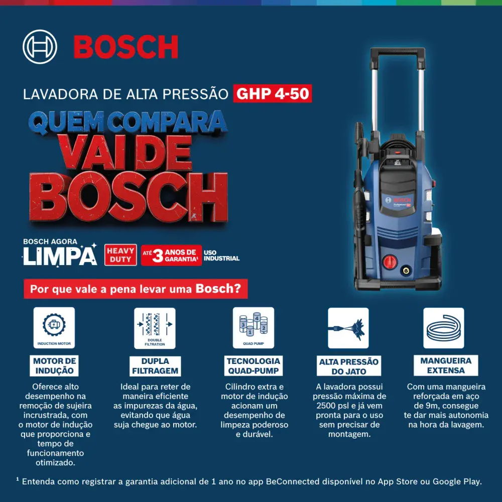 Lavadora alta pres ghp 4-50 2200W 220V Bosch — fotografia 12