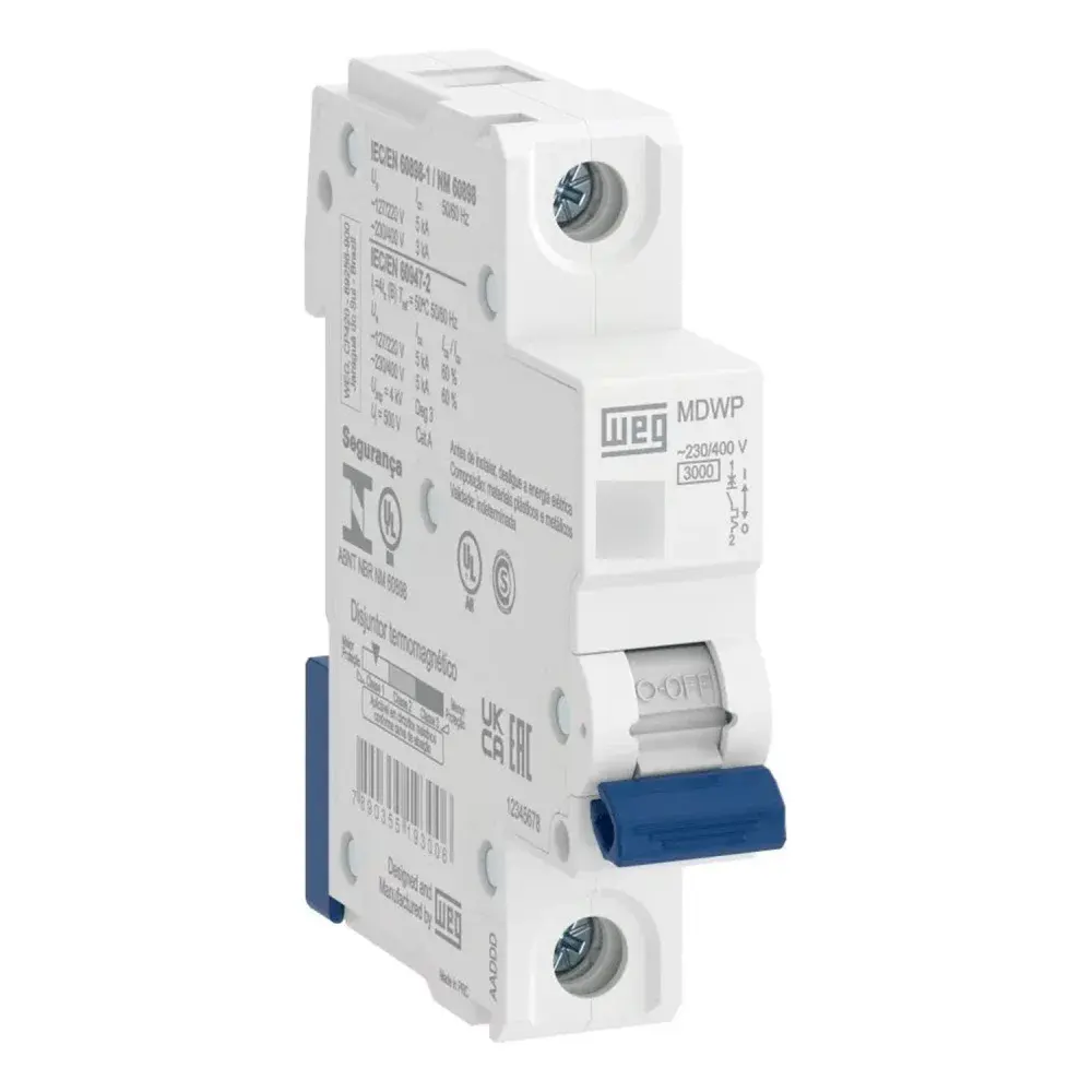 Disjuntor unipolar din curva c 10A 3KA WEG