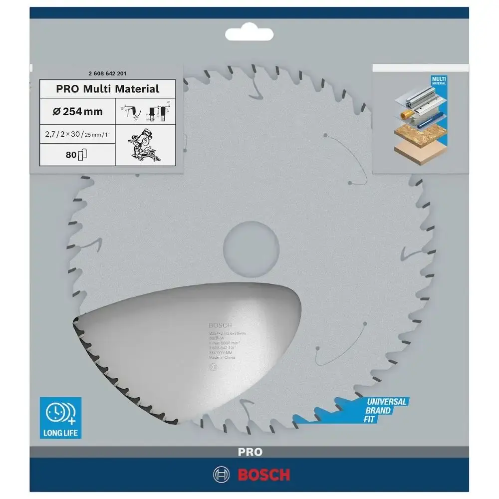 Disco de corte para alumínio 254X3,0MM 80 dentes Bosch — fotografia 3