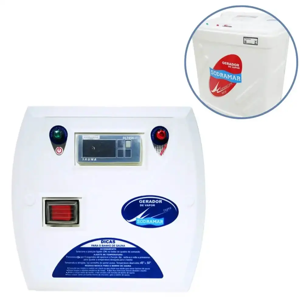 Comando digital para sauna à vapor compact line inox de 6 a 27 KW 018365 Sodramar — fotografia 4