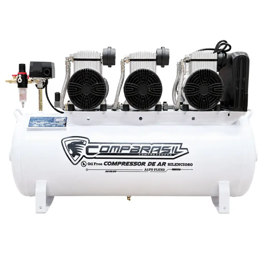 Compressor de ar 21 pés 6HP 65 litros smart control isento de óleo 220V Compbrasil 220 V — fotografia 2
