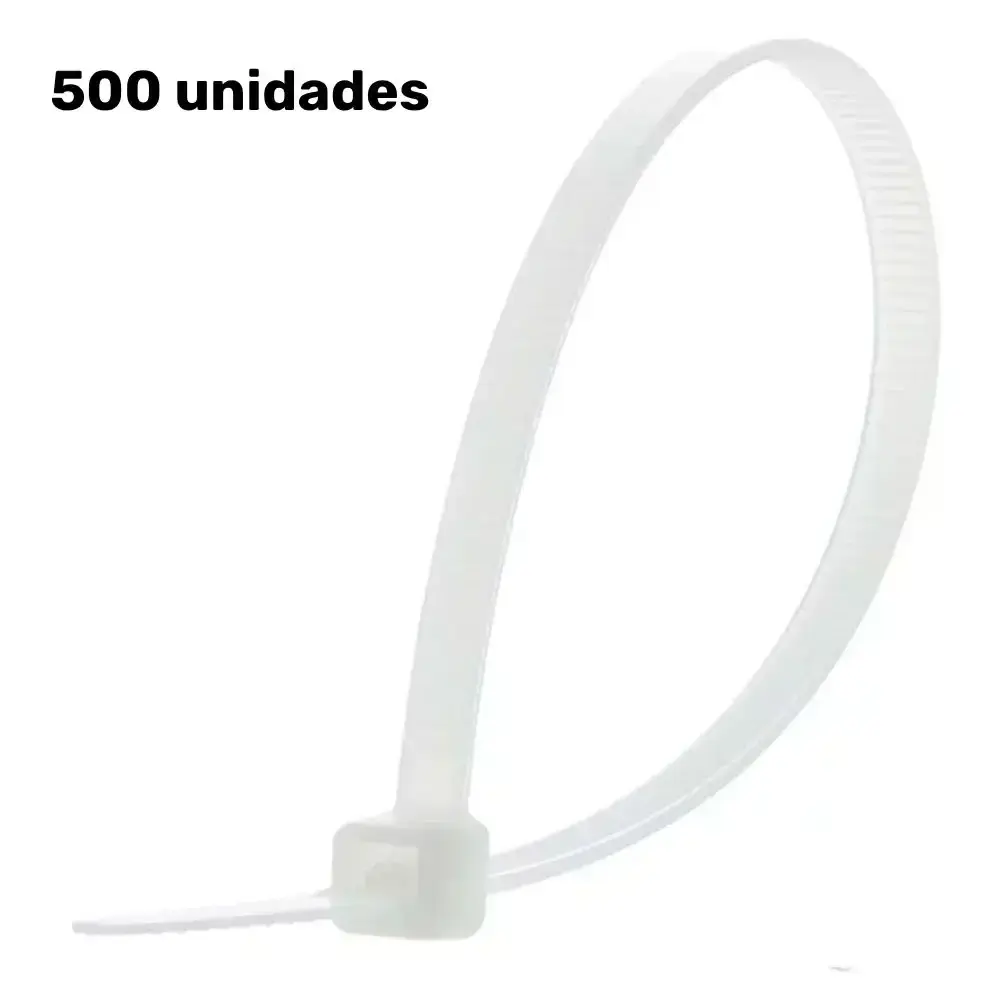 Kit 500 Abraçadeiras de Nylon Brancas 100 mm x 2,5 mm FERRARI — fotografia 2