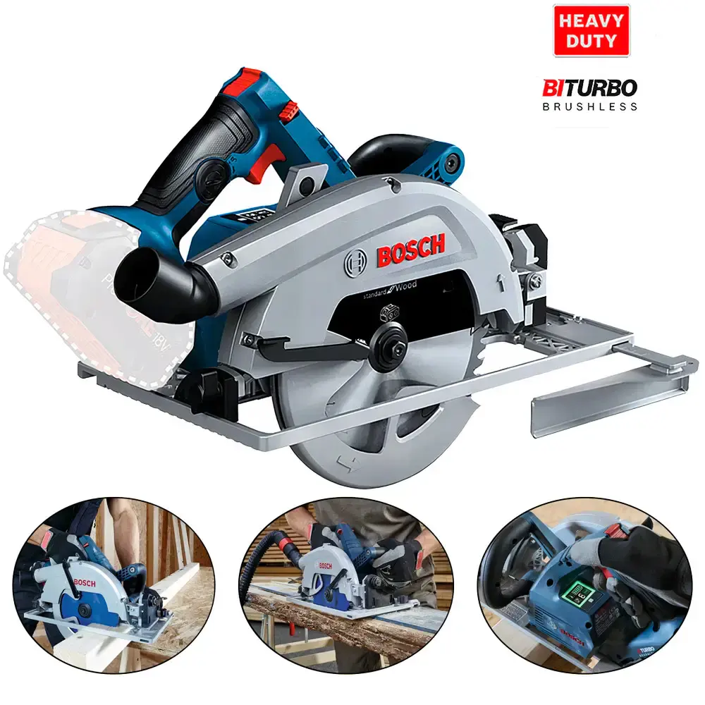 Serra circular 7.1/4 POL à bateria 18V biturbo brushless GKS 18V-68 GC sem bateria Bosch