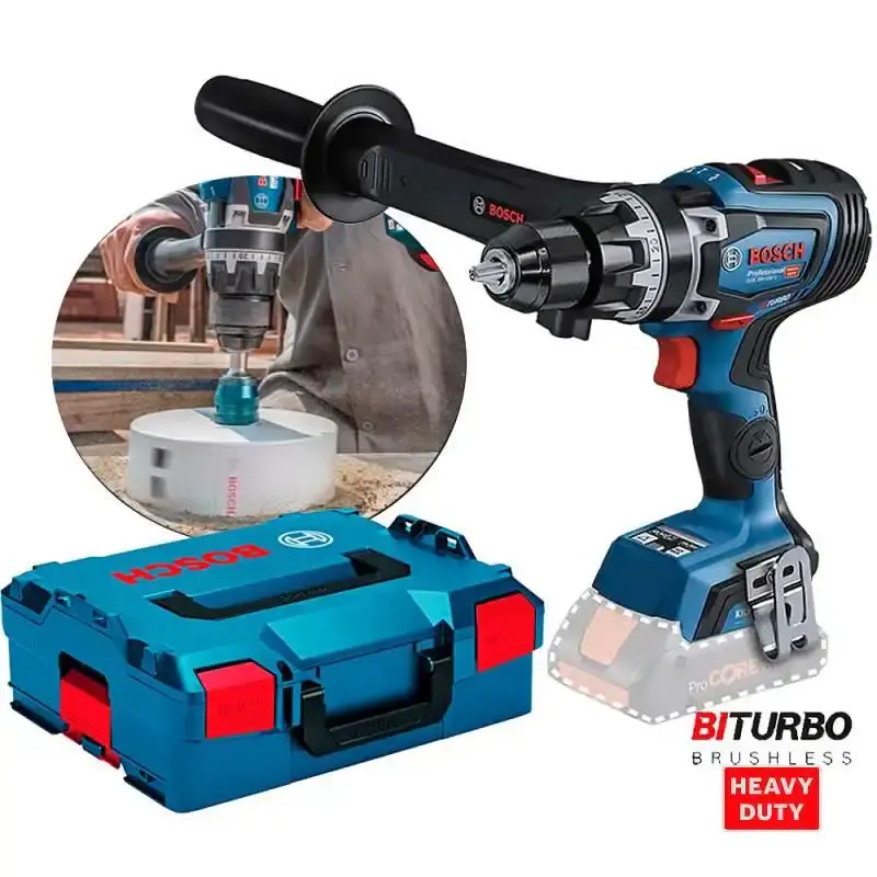 Parafusadeira furadeira à bateria 18V com impacto sem bateria e carregador GSB18V-150 Bosch — fotografia de referência