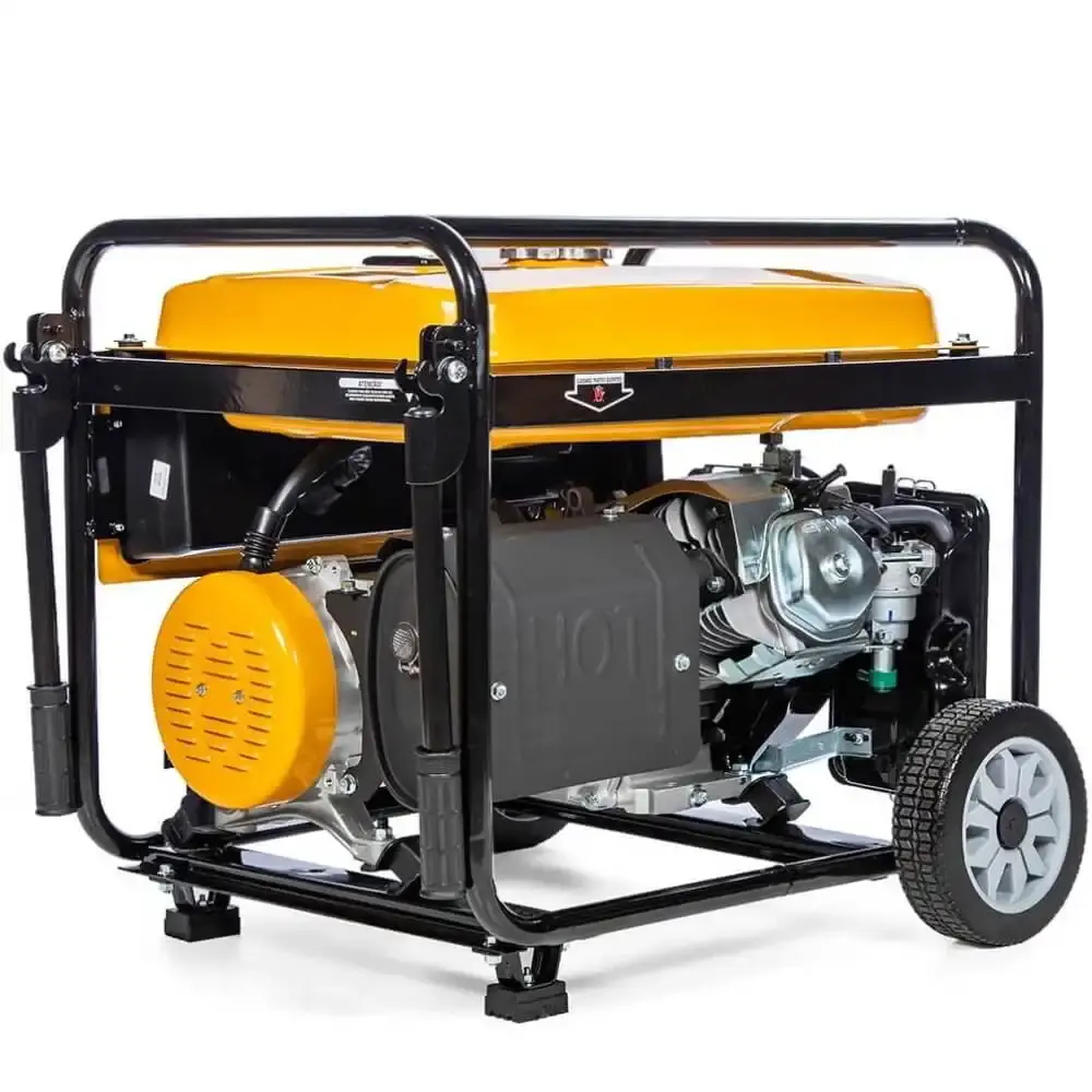 Gerador de energia à gasolina 9KVA 4T bivolt partida elétrica GM 8000E com rodas CSM — fotografia 4
