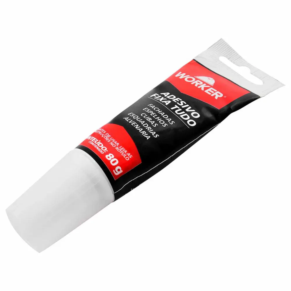 Adesivo branco fixa tudo poliuretano 80G Worker — fotografia 4