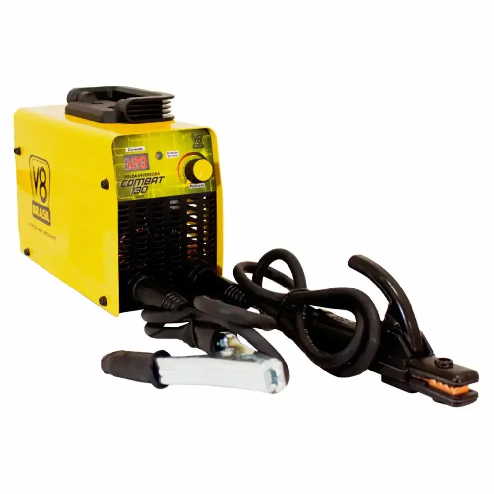 Inversora de solda combat 130 120A mono 220V V8 brasil — fotografia 6