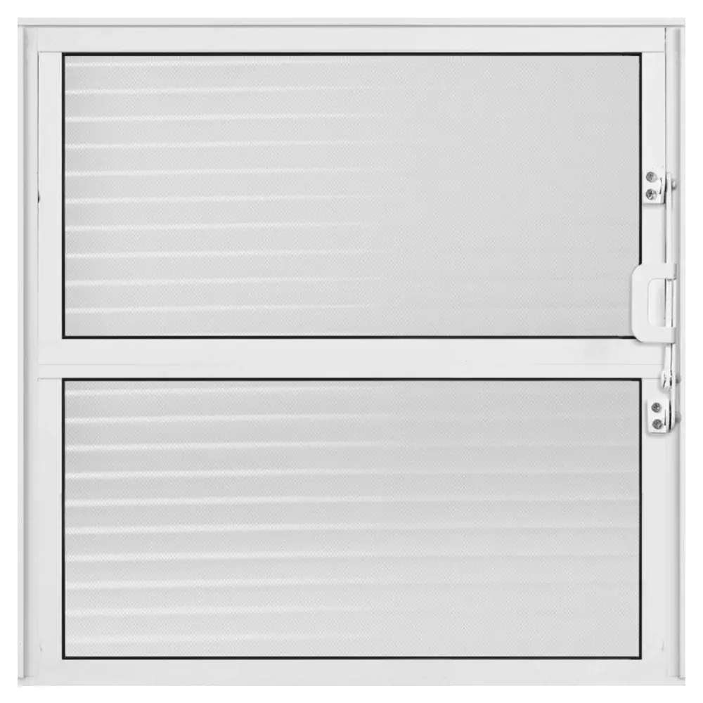 Vitrô basculante canelado em alumínio branca 50X50CM Metalflex