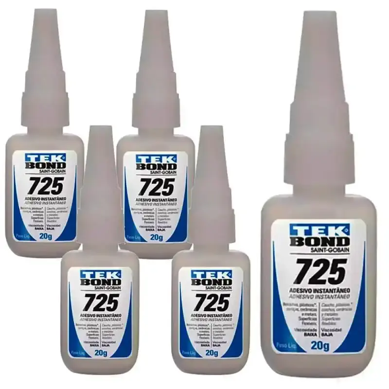Adesivo instantâneo multiuso 20G 725 kit com 5 unidades Tekbond — fotografia de referência