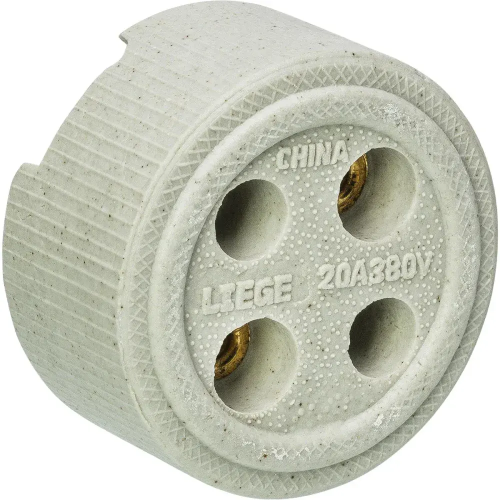 Tomada porcelana 2P 20A 380V Liege