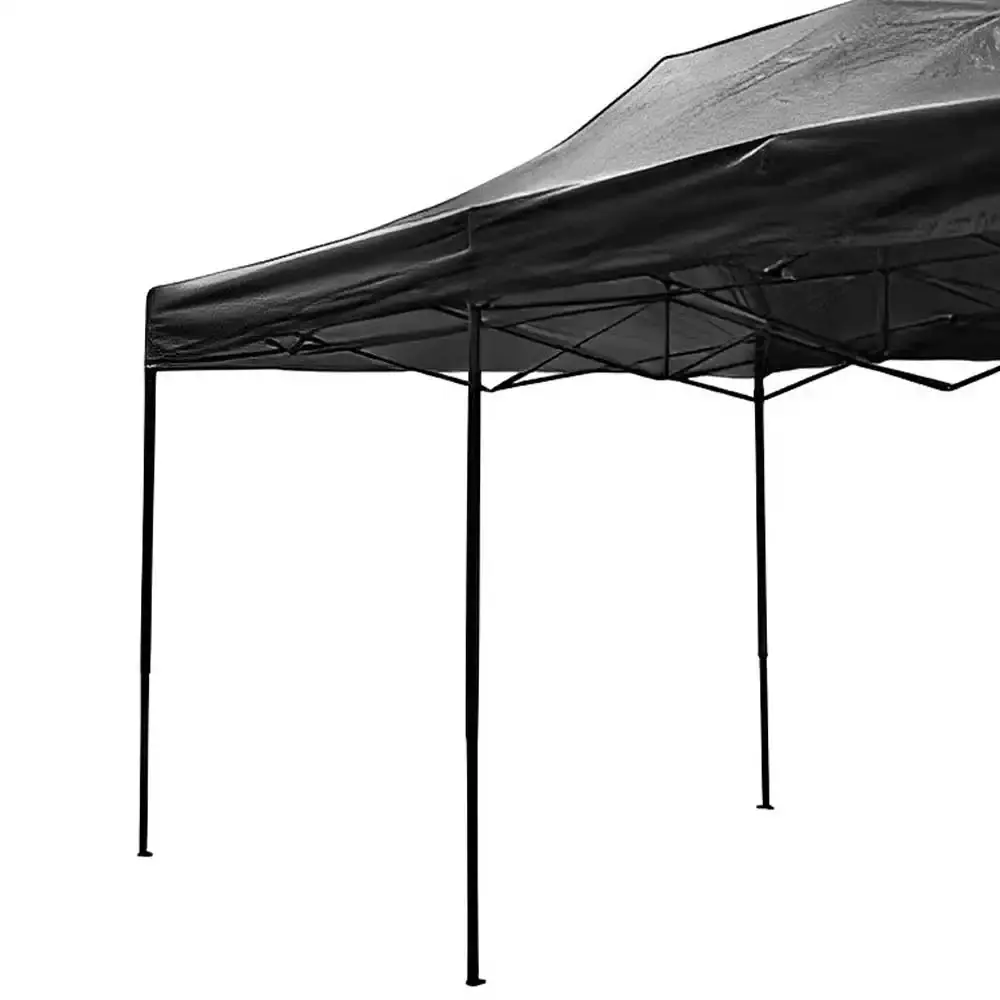 Tenda gazebo 3 x 6 metros dobrável pagoda preta articulada 334607 BEL — fotografia 3