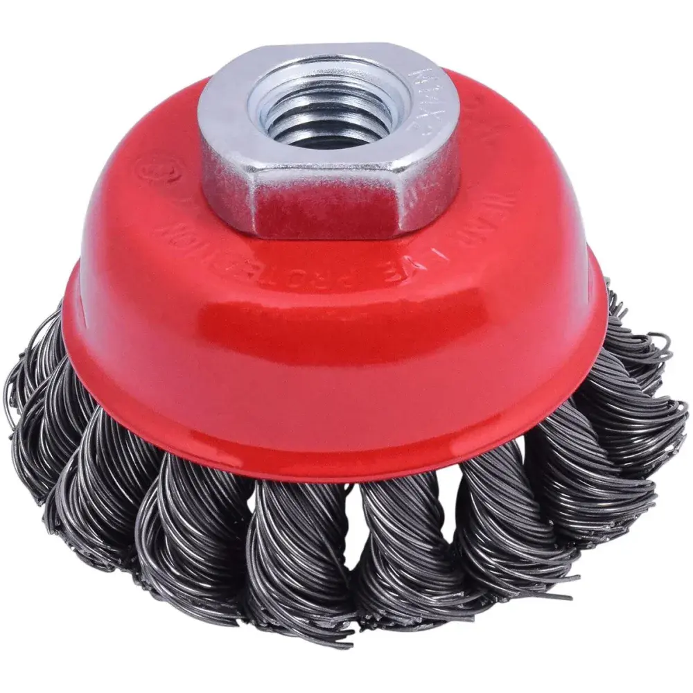 Escova copo em aço carbono rosca M14 2.1/2 63,50MM Worker — fotografia 4