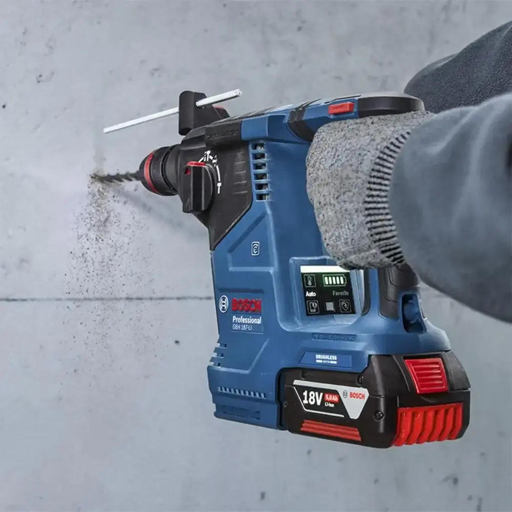Martelete plus 18V 3KG GBH 187-LI brushless com bateria 4AH Bosch — fotografia 8