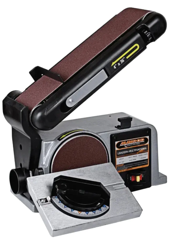 Lixadeira de disco e cinta MR-47 monofásico 220V Manrod — fotografia 4