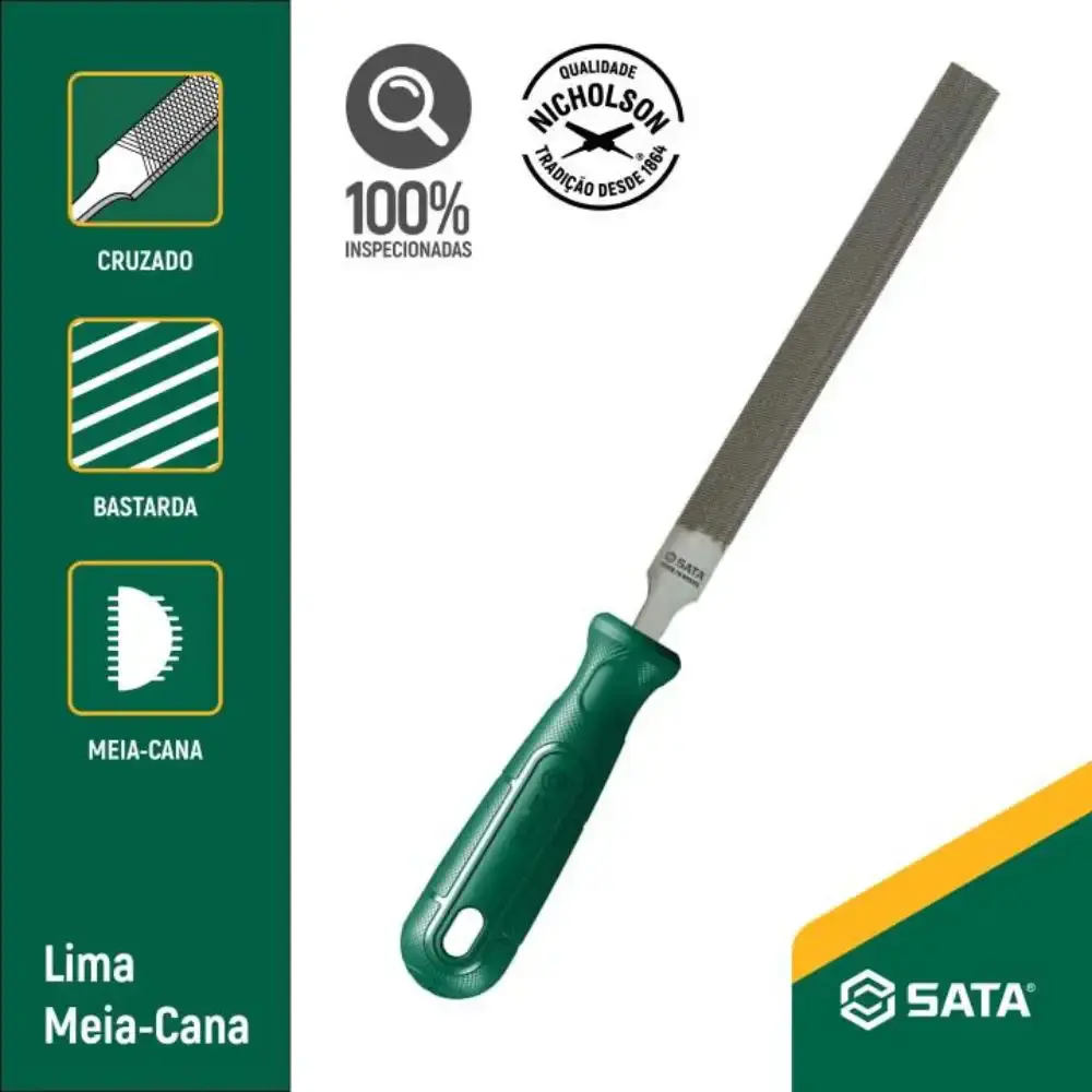 Lima meia cana murça 6POL com cabo ergonômico ST03961L Sata — fotografia 5