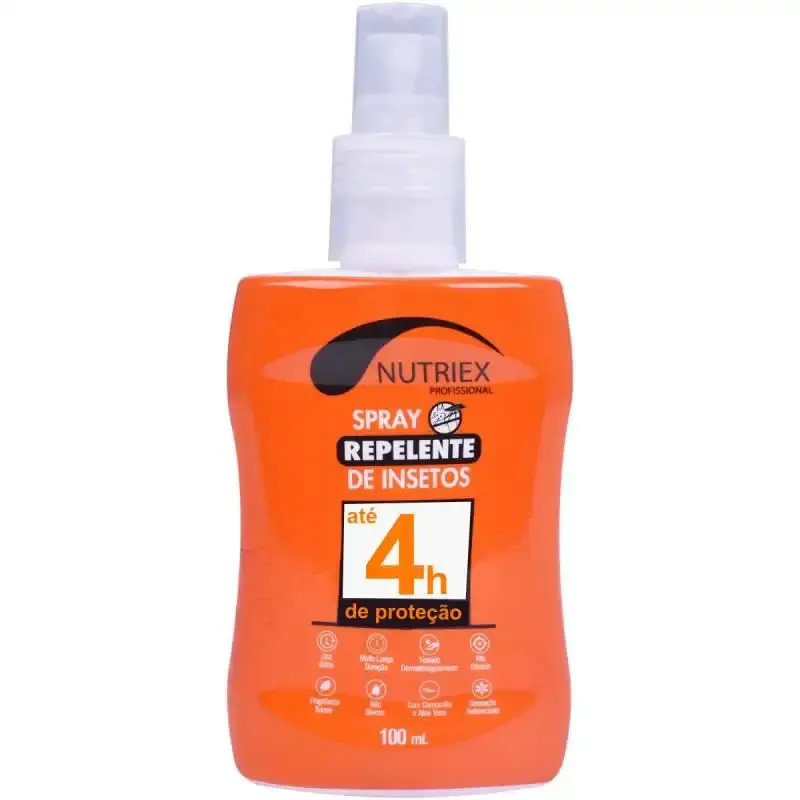 Repelente de insetos spray 100 ML profissional até 4 horas de proteção Nutriex