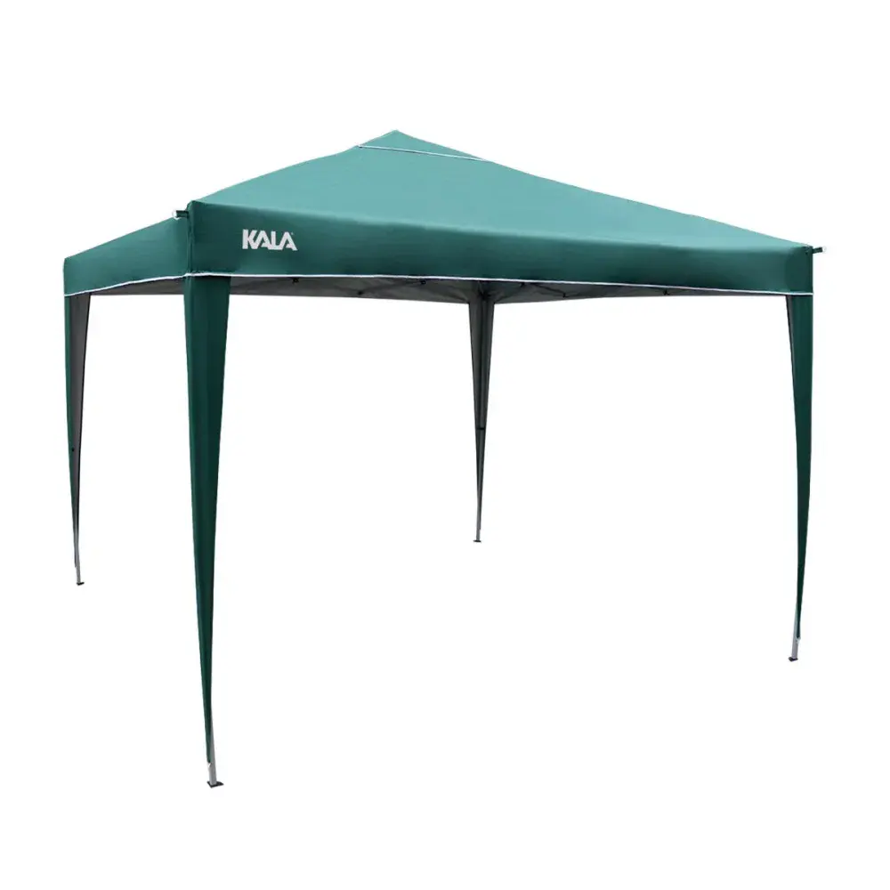 Gazebo dobrável verde 3M x 3M com pés de alumínio Kala — fotografia de referência
