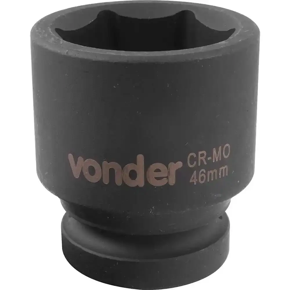 Soquete Sextavado Impacto Encaixe 1 polegada 46MM Cromado VONDER — fotografia 3