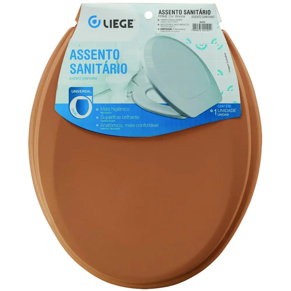 Assento sanitário Liege prime universal caramelo — fotografia de referência