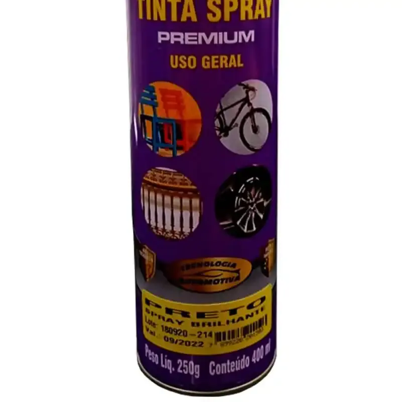 Tinta spray preto brilhante 400 ML 250 GR 23844 maza — fotografia 3