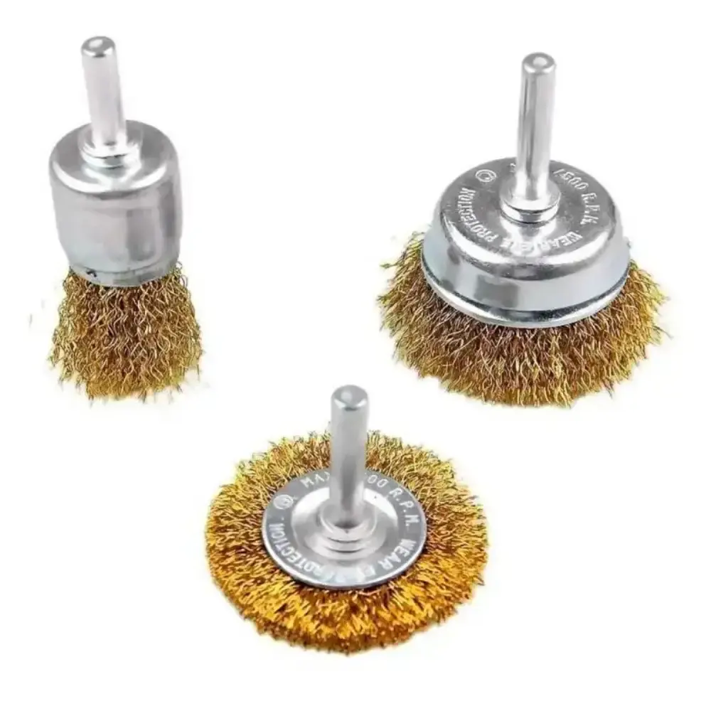Escova de aço circular com haste 6MM kit 3 peças MTX — fotografia de referência