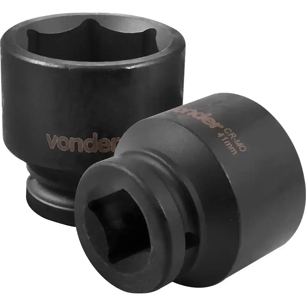 Soquete Sextavado Impacto Encaixe 3/4 polegada 41MM Cromado VONDER — fotografia de referência