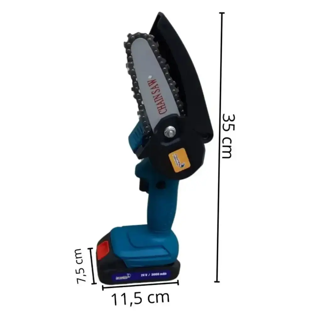 Mini motosserra à bateria bivolt 24V 600W iwmmsb ImportWay — fotografia 4
