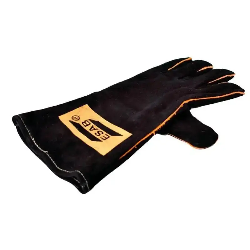 Luva térmica soldador em raspa heavy duty black Esab — fotografia 3