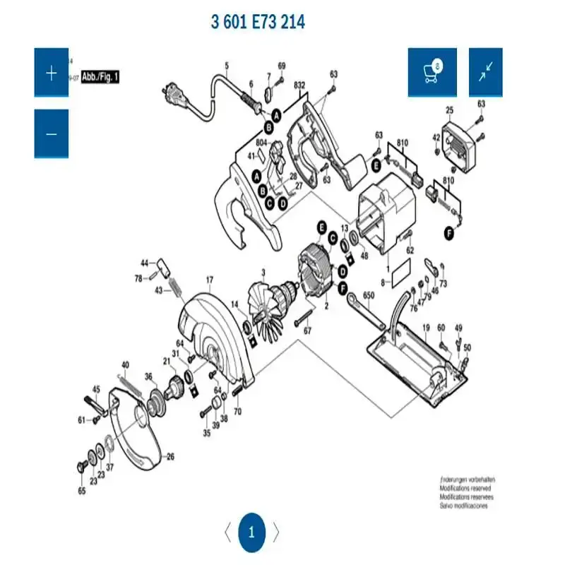 Capa de proteção para serra circular GKS 7 1/4" 2610903180 Bosch — fotografia 4