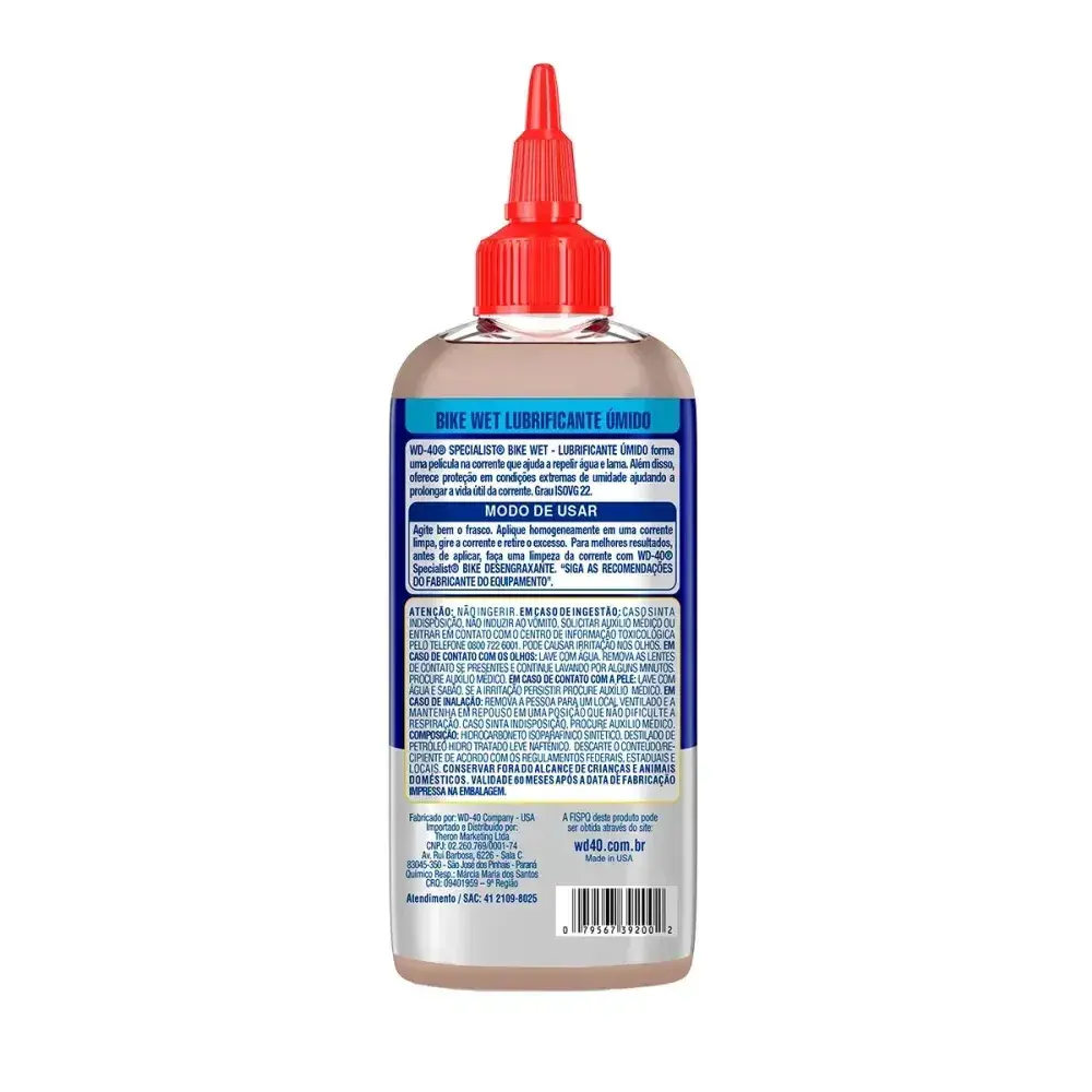 Lubrificante para corrente úmido 110ML bike Wd-40 — fotografia 4