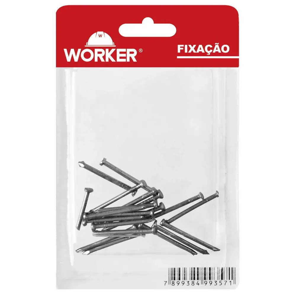 Prego aco niquelado c/c 10X10 20PCS 087 422010 Worker — fotografia de referência