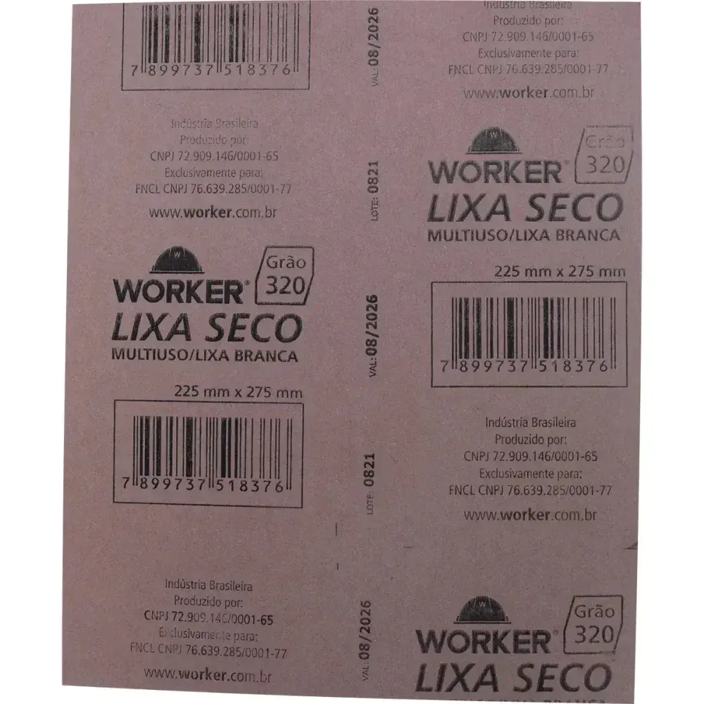 Lixa seco GR320 225MM x 275MM Worker — fotografia 3
