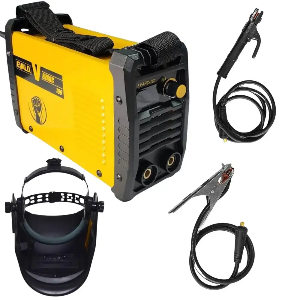 Máquina solda inversora mma/tig 160A 220V EVARC-160 com máscara automática EVF1020 Evald — fotografia 2