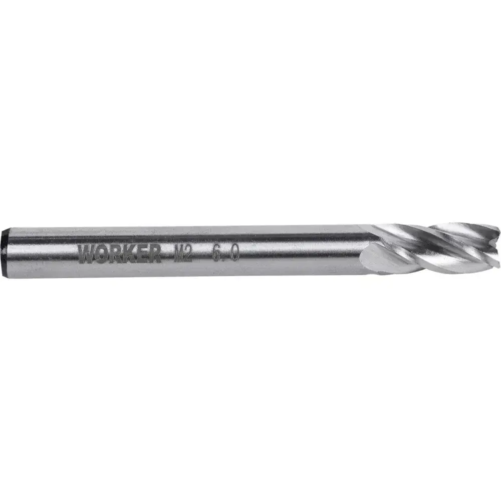 Fresa de topo reto aço rápido 6MM haste 6MM Worker — fotografia 6
